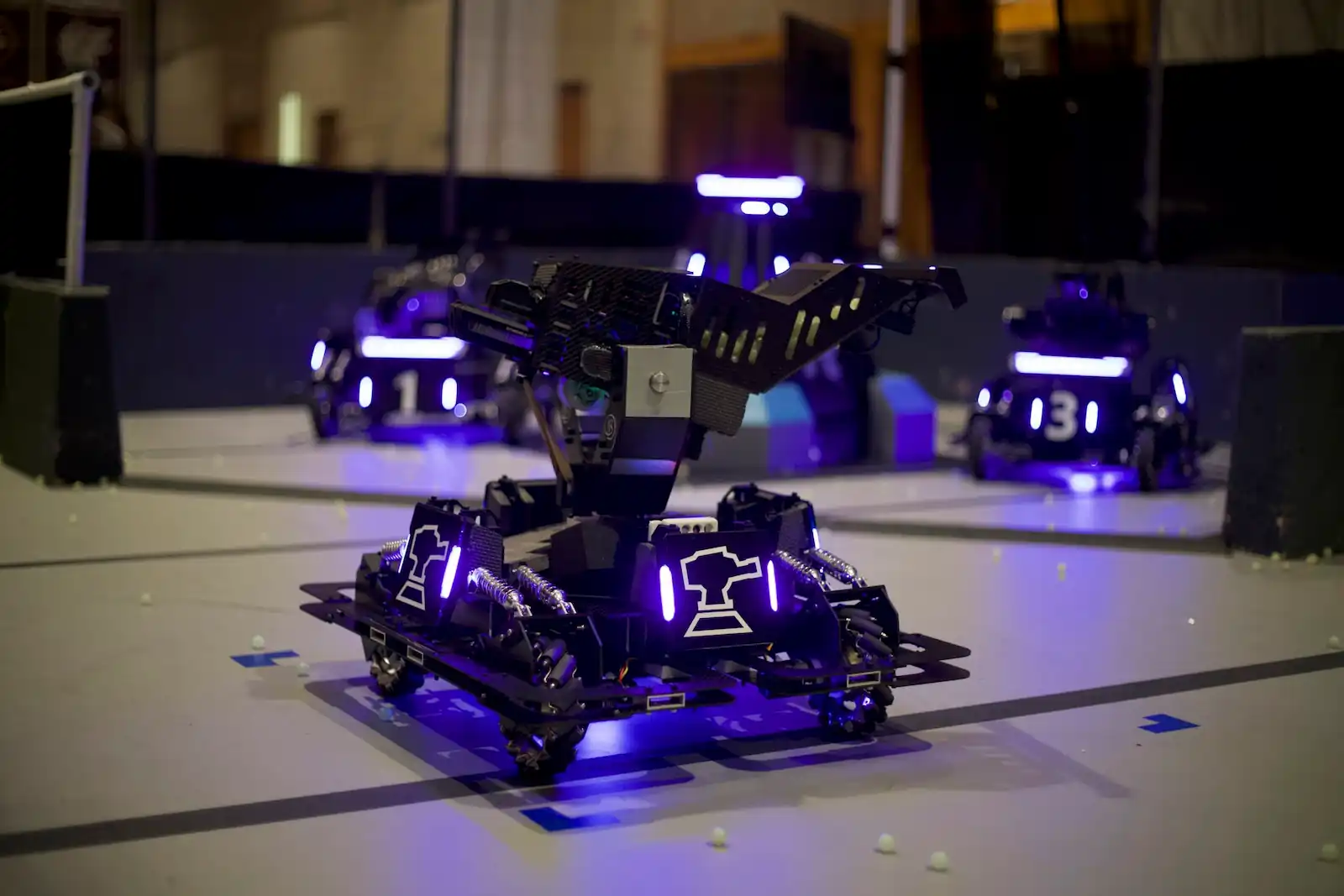 Queen's Knights robot in a RoboMaster arena
